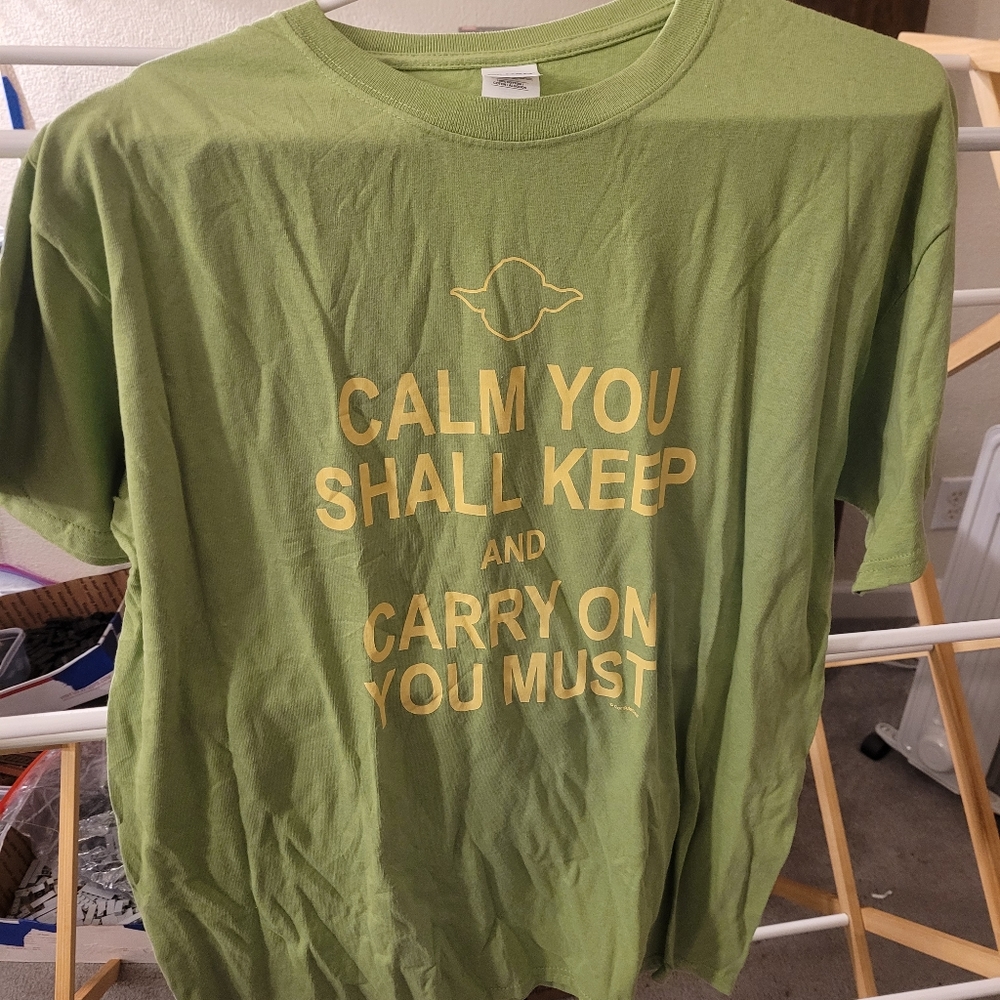 BRAND NEW Green Unisex L Calm You Shall Keep and Carry on You Must TShirt